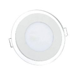 Led panel λευκό στρογγυλό χωνευτό με 3 επιλογές πράσινου & λευκού φωτός 24W 230V 1900lm