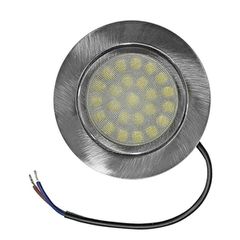 Led σποτ κουζίνας σατινέ χωνευτό στρογγυλό Ø57mm 4W 3000k θερμό λευκό φως δέσμης 60° 230V