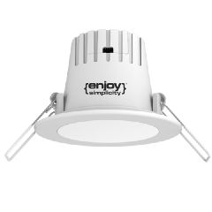 Led panel λευκό στρογγυλό χωνευτό 3.3W 230V 2700k θερμό λευκό φως 110° 250lm
