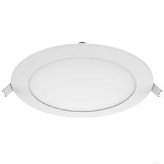 Led panel λευκό στρογγυλό χωνευτό 18W 230V 4000k ενδιάμεσο φως 110° 1300lm