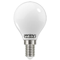 Λάμπα led filament P45 σφαιρική γάλακτος Ε14 4W 230V 4000k ενδιάμεσο λευκό φως δέσμης 320°