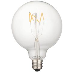 Λάμπα led filament G125-6 Globe Ε27 5W 230V 2700k θερμό λευκό φως δέσμης 280°