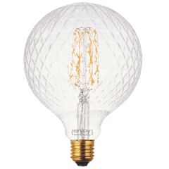 Λάμπα led filament G125x175 Globe ρόμβοι Ε27 5.5W 230V 2200k θερμό λευκό φως δέσμης 280°
