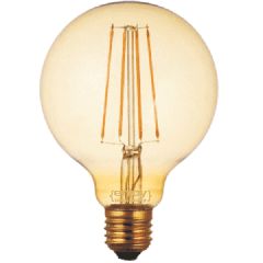 Λάμπα led fillament Globe μελί G95-4 E27 4W 230V 2200k θερμό λευκό φως enjoy simplicity Dimmable