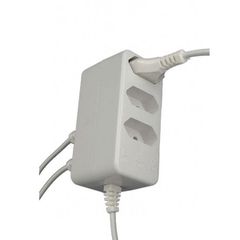Εξάπριζο με καλώδιο 1.5m 2x0.75mm² 250V 16A λευκό