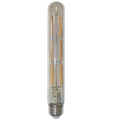 Διακοσμητική λάμπα led filament T30 σωλήνας E27 6W 230V 2800k θερμό λευκό φως 850lm διάφανη