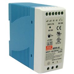 Τροφοδοτικό ράγας MEAN WELL MINI MDR60-12 60W 12V με έξοδο relay DC και ενδεικτικό led power on