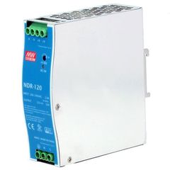 Τροφοδοτικό ράγας MEAN WELL SLIM NDR120-24 120W 24V με προστασία υπερφόρτωσης και υπέρτασης