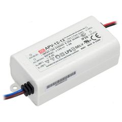 Τροφοδοτικό APV12-12 MEAN WELL 12W 12V για ταινίες & λάμπες LED πλαστικό στεγανό IP42