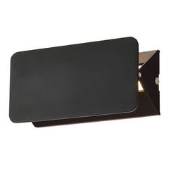 Επίτοιχο μαύρο φωτιστικό led 5W ορθογώνιο με δυνατότητα περιστροφής 450Lm 3000K θερμό φως
