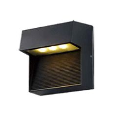 LED φωτιστικό τετράγωνο FUSION ισχύος 7W 220/240V 3000K θερμό φως στεγανό IP54 γκρι χρώμα