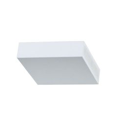 Επίτοιχο μεταλλικό λευκό ματ φωτιστικό LED SMD 1x4W 3000K θερμό φως τετράγωνο με πλαϊνό φωτισμό