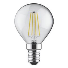 Λάμπα led σφαιρική filament Ε14 5W 230V 2700k θερμό λευκό φως 440lm με δυνατότητα ρύθμισης της έντασης φωτός & διάφανο κάλυμμα