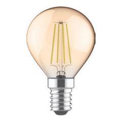Λάμπα led σφαιρική filament Ε14 5W 230V 2700k θερμό λευκό φως 400lm με δυνατότητα ρύθμισης της έντασης φωτός & μελί κάλυμμα