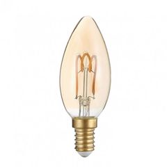Λάμπα led Filament κεράκι μελί με ντουί Ε14 3W 230V 2700k θερμό λευκό φως 200lm 30000h