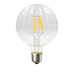 Λάμπα led filament Globe ντιμαριζόμενη ανάγλυφη Ε27 6W 230V 2700k θερμό λευκό φως 690Lm