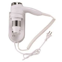 Σεσουάρ για ξενοδοχεία ισχύος 1500W 220-240V με πρίζα & προστασία υπερθέρμανσης σε λευκό χρώμα
