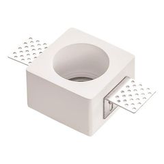 Σποτ γύψινο τετράγωνο μονό GU10 Φ80x80x55mm εσωτερικού χώρου μη στεγανό IP20