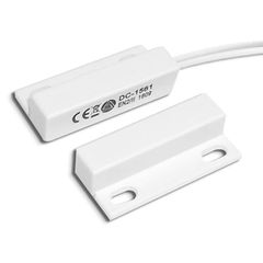 Μαγνητική επαφή ενσύρματη Aleph DS-1561 φλαντζωτή βιδωτή & αυτοκόλλητη άνοιγμα 2,54cm λευκό
