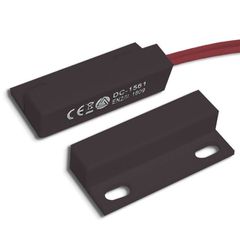 Μαγνητική επαφή ενσύρματη Aleph DS-1561 φλαντζωτή βιδωτή & αυτοκόλλητη άνοιγμα 2,54cm καφέ