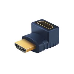 Αντάπτορας CABLETIME HDMI αρσενικό σε θηλυκό AV599 γωνιακός 4K μπλε