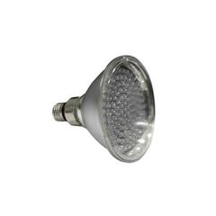LED λάμπα γυάλινη με ντουί PAR38 E27 120LED 8.5W 42VAC RGB με δέσμη 70°