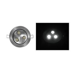 Φωτιστικό σποτ αλουμινίου χωνευτό κινητό LED 3x3W σατινέ ψυχρό φως δέσμης 45° χωρίς τροφοδοτικό