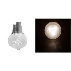 Led σποτ χωνευτό 3x3W θερμό φως δέσμης 45° με γυαλί οπαλίνα χωρίς τροφοδοτικό