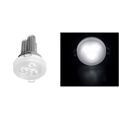 Led σποτ χωνευτό 3x3W ψυχρό φως δέσμης 18° με γυαλί οπαλίνα χωρίς τροφοδοτικό