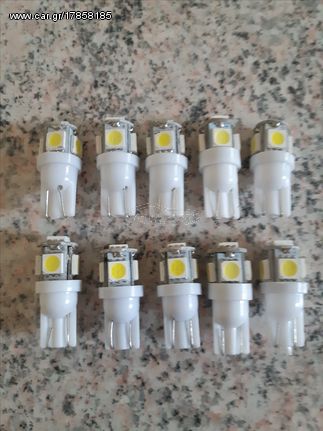 10 ΨΕΙΡΑΚΙΑ T10 5SMD ΓΙΑ ΜΟΤΟ-ΑΥΤΟΚΙΝΗΤΑ