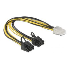 Καλώδιο DELOCK 83433 PCIe 6pin σε 2x 8pin 30cm