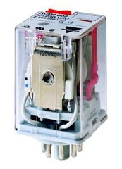 Ρελέ τύπου λυχνίας 10A CARLO GAVAZZI RCP8002 2C/O 24V AC 8 ποδιών με κλειδί συγκράτησης & LED