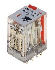 Μικρορελέ τετράγωνο 6A 4C/O CARLO GAVAZZI RMIA45 24V DC 14 ποδιών με ενσωματωμένο LED