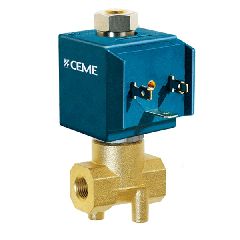Ηλεκτροβάνα νερού ανοιχτής επαφής N.O. δίοδη 1/8ιντσών CEME6511 Ιταλίας με πηνίο 12VAC & ακροφύσιο