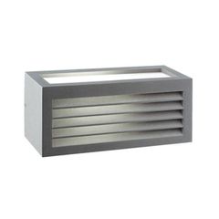 Φωτιστικό απλίκα ορθογώνιο γκρί 250X110X103mm Cube με φωτισμό τριπλής κατεύθυνσης με γρίλιες