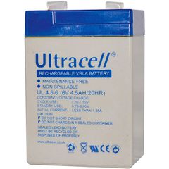 Μπαταρία μολύβδου ULTRACELL 6V 4,5 Ah τύπος terminal F1 70x47x101