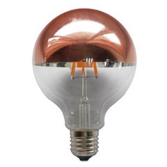 Λάμπα led filament Ε27 6W 230V ανεστραμμένου καθρέπτου χρυσό ντιμαριζόμενη 2700k θερμό λευκό φως