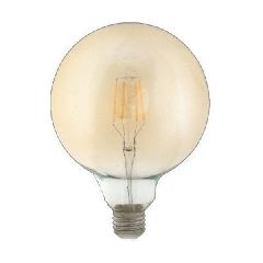 Λάμπα led filament globe G95 Ε27 4W 230V ντιμαριζόμενη 2400k θερμό λευκό φως 360lumen