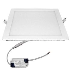 Led panel χωνευτό τετράγωνο λευκό 24W 230V 6300k ψυχρό λευκό φως 1950lm με τροφοδοτικό