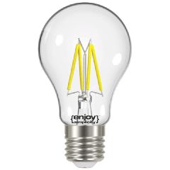 Λάμπα led filament A60-4 αχλάδι Ε27 4W 230V 2700k θερμό φως δέσμης 320° enjoy simplicity 20000h