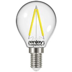 Λάμπα led filament P45-2 σφαιρική Ε14 2W 230V 2700k θερμό φως δέσμης 320° enjoy simplicity 20000h