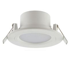Led σποτ μπάνιου λευκό στρογγυλό χωνευτό 6W 230V 3000k θερμό φως 120° 450lm στεγανό IP54