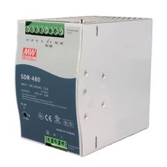 Τροφοδοτικό ράγας SLIM SDR480-48 MEAN WELL 480W 48V με προστασία από υπερφόρτωση
