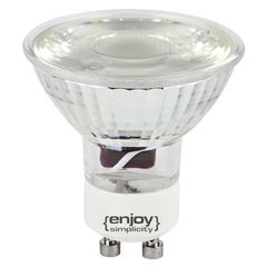 Λάμπα led GU10 Φ50mm 6W 230V 6500k ψυχρό λευκό φως 550 lumen δέσμης 38° 15000h