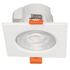 Φωτιστικό σποτ LED χωνευτό τετράγωνο 7W 230V SMD δέσμης 40° με δυνατότητα επιλογής 3000-4000-6000k