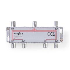 Διακλαδωτής κεραίας CATV F-Splitter NEDIS SSPL600ME 5 - 1000MHz 10 dB 6 εξόδων
