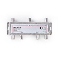 Διακλαδωτής κεραίας Satellite F-Splitter NEDIS SSPL610ME 5 - 2400 MHz 75 Ohm 6 εξόδων