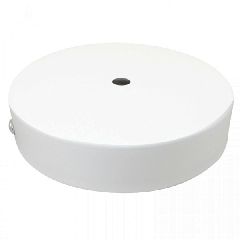 Διακοσμητική ροζέτα οροφής Ø100xh25mm λευκή με 1 τρύπα