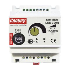 Ρυθμιστής dimmer LED φωτισμού ράγας 15-300Watt 4 modul Century Control 300R