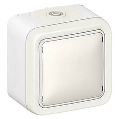 Διακόπτης LEGRAND σειρά Plexo IP55 Αλέ - Ρετούρ πλήρης επίτοιχης τοποθέτησης σε λευκό χρωμα